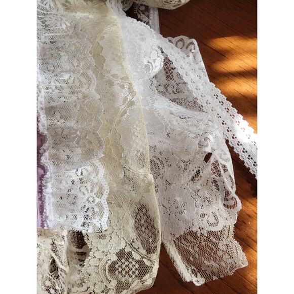 Lot of 27 Yards Assorted White Floral Lace Junk Journal Scrap booking Arts Craft - Picture 4 of 11